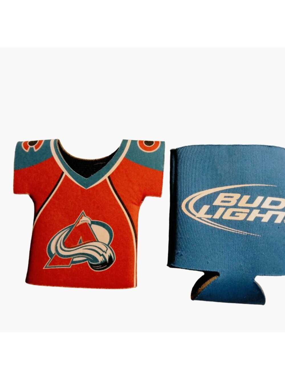 Bud Light Can Koozie Coozie Budweiser Red Blue White Avalanche Jersey Lot 2